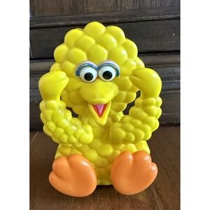 Vintage ILLCO Baby Big Bird Peek-A-Boo Wind Up Musical Toy Sesame Street Working